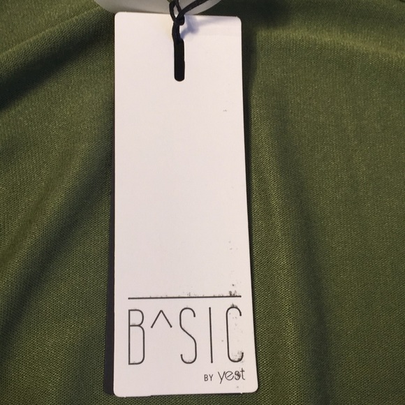 Basic By Yest Yessica Long Olive Green Cardigan Sweater Size 12 - Picture 10 of 15